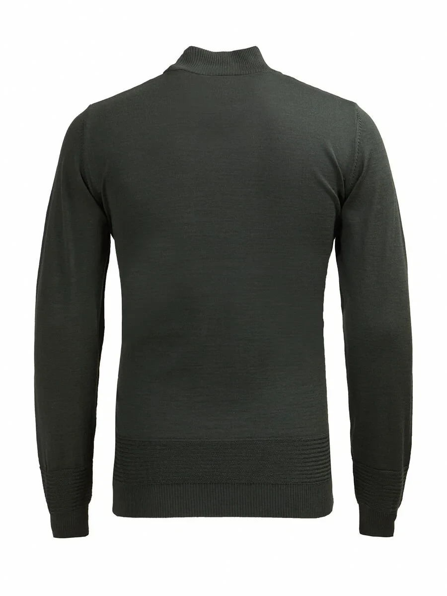 Khaki Knitwear Sweatshirt - 3