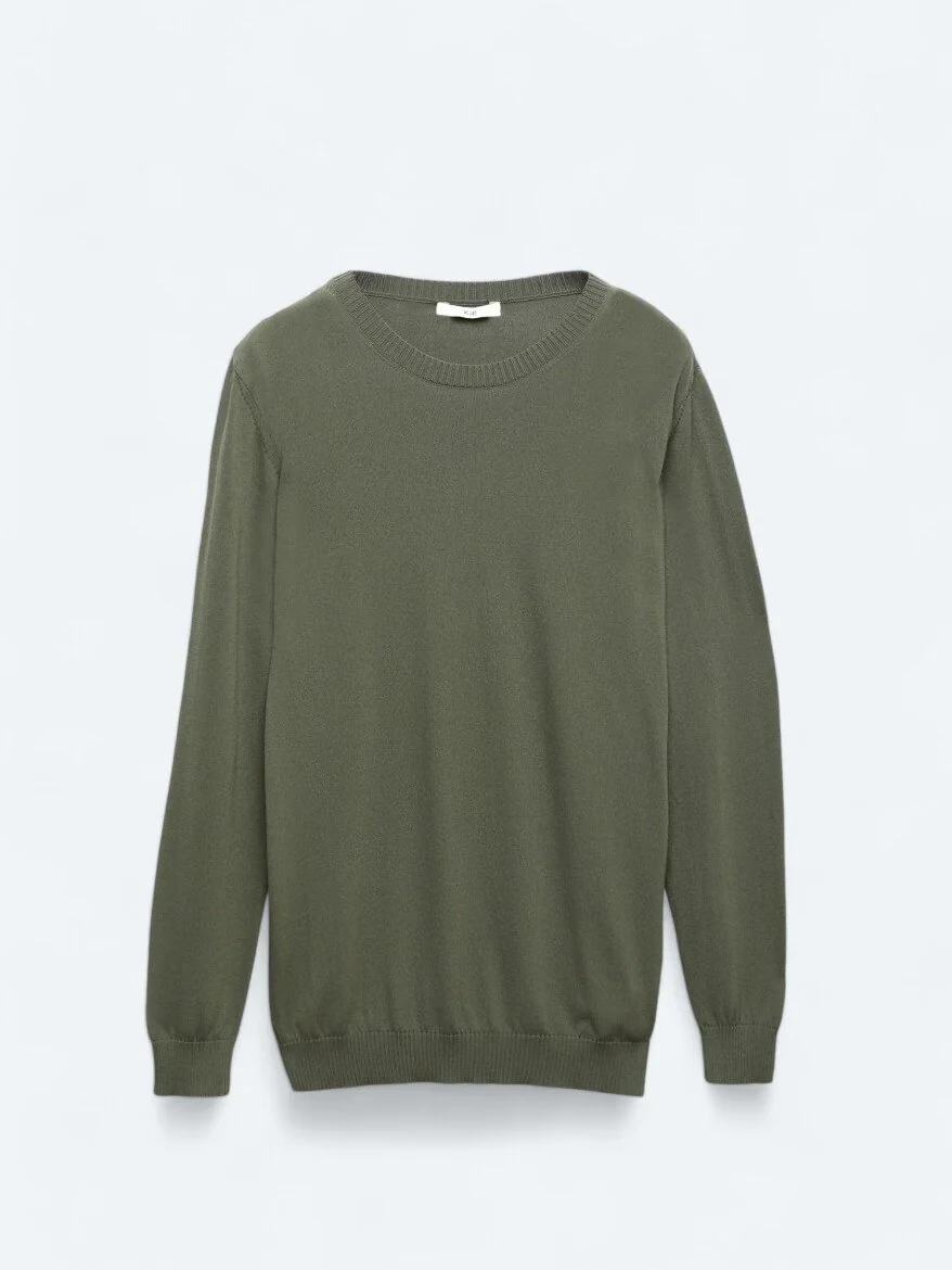 Khaki Knitwear Sweatshirt - 7
