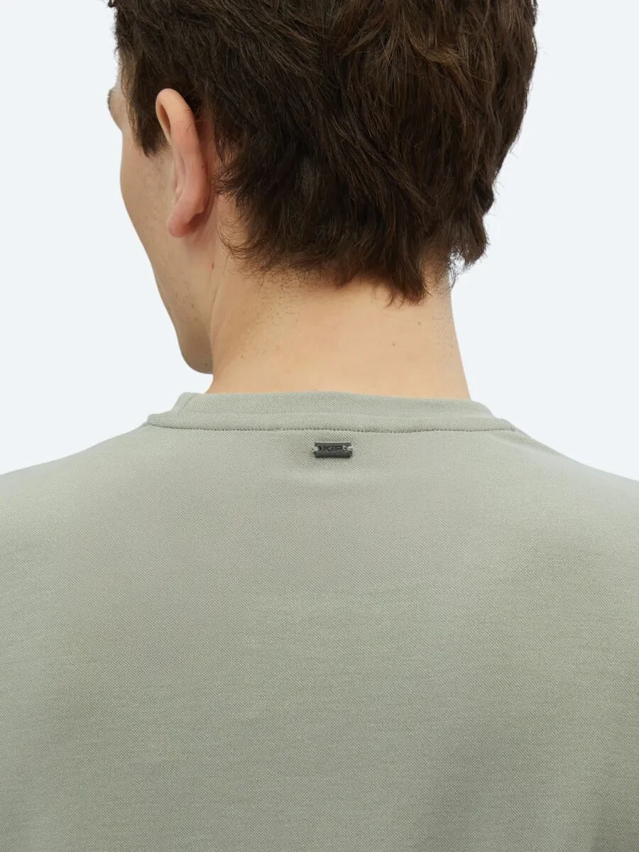 Khaki Plain Crew Neck T-Shirt - 5