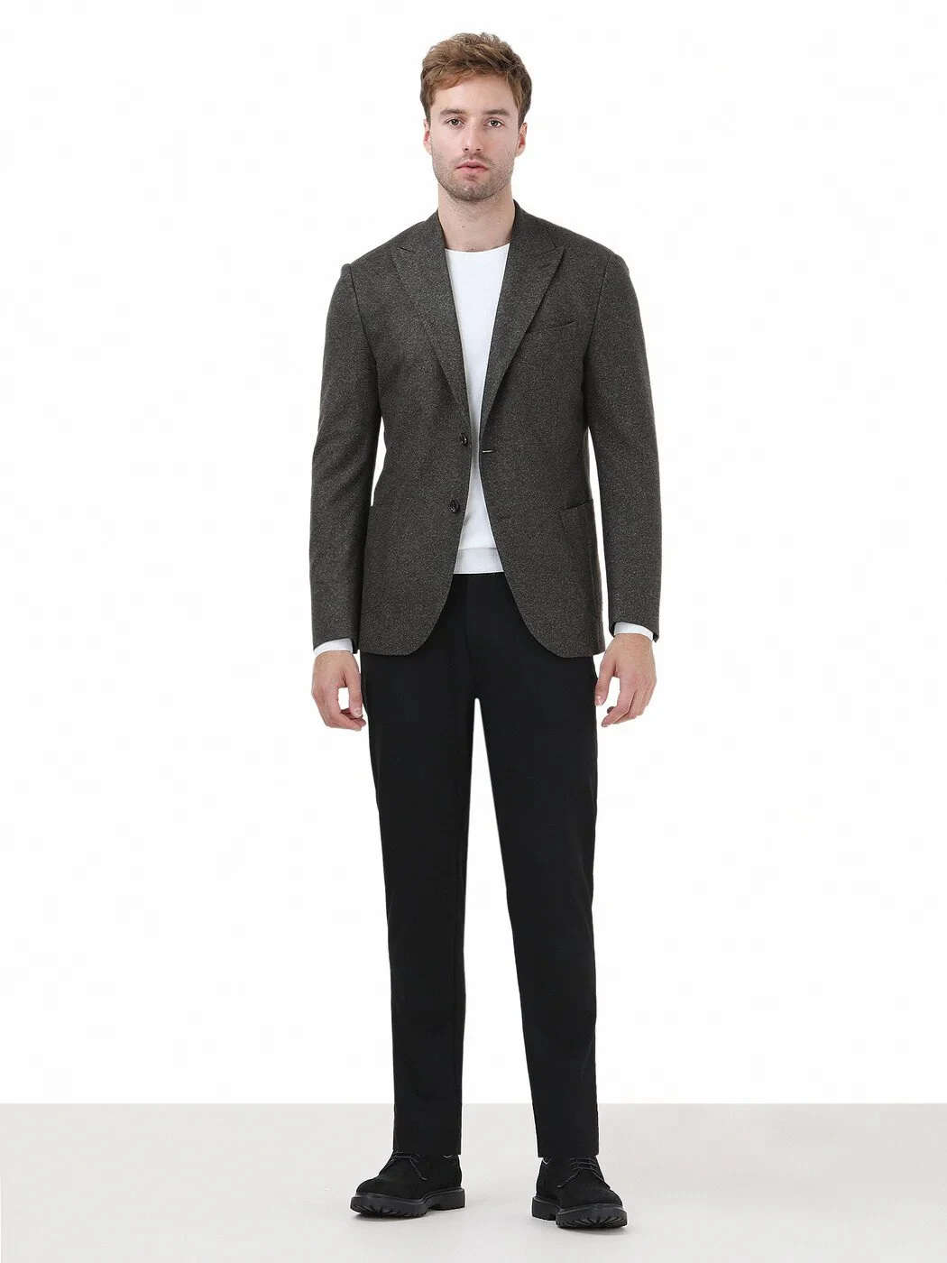 Khaki Printed Modern Fit Jacket - 2