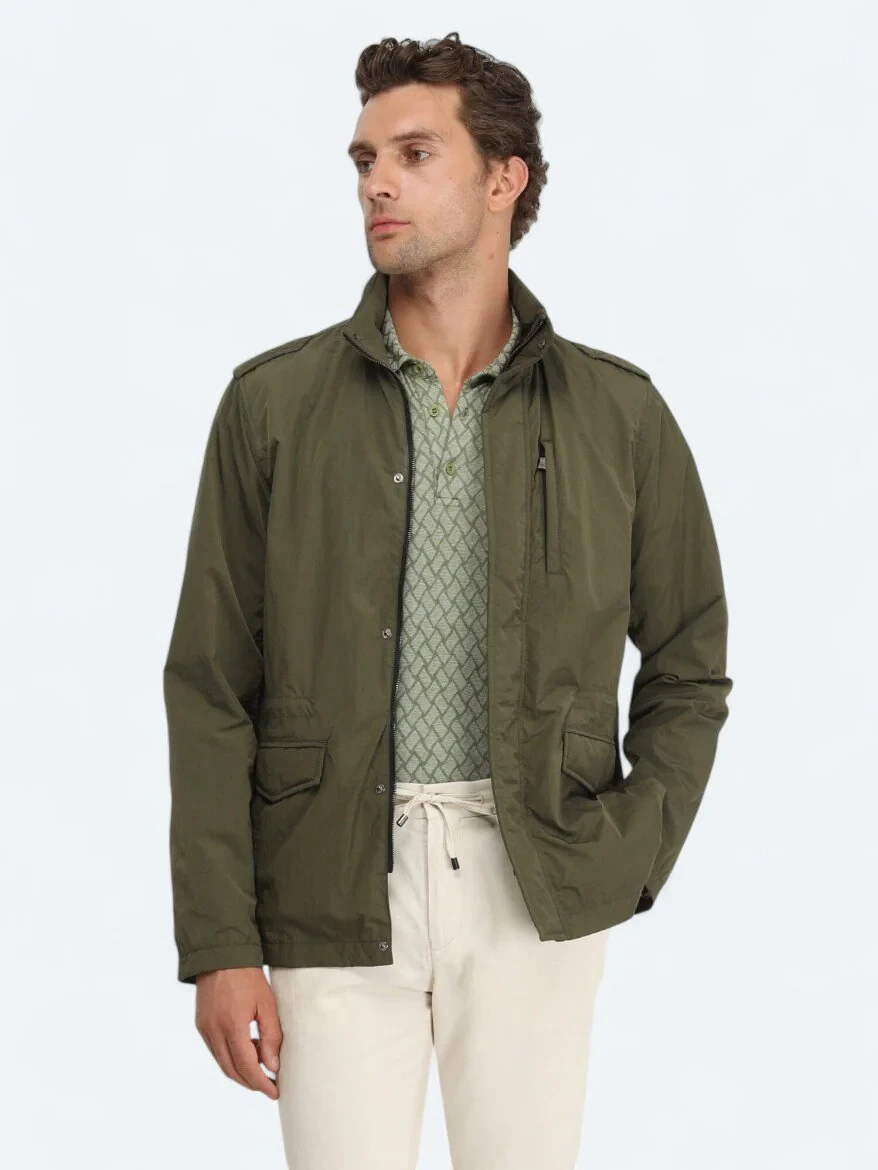 Khaki Regular Fit Blazer - 1