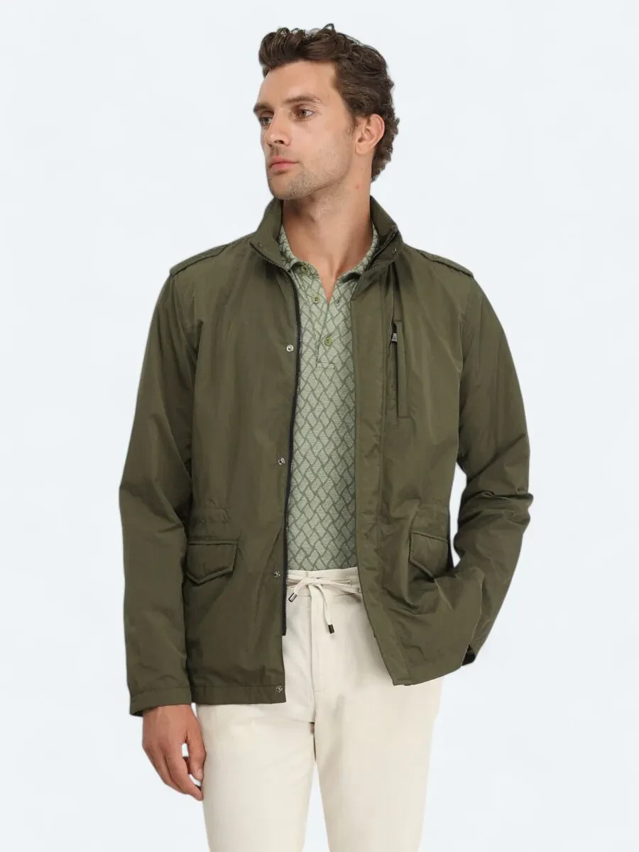 Khaki Regular Fit Blazer - 1