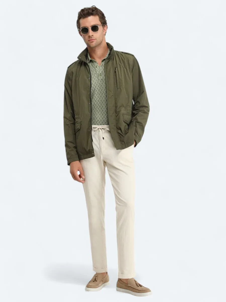 Khaki Regular Fit Blazer - 2