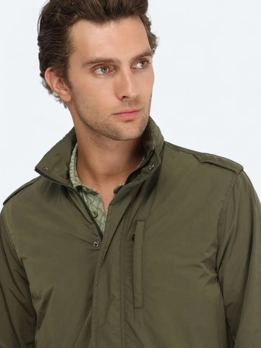 Khaki Regular Fit Blazer - 4