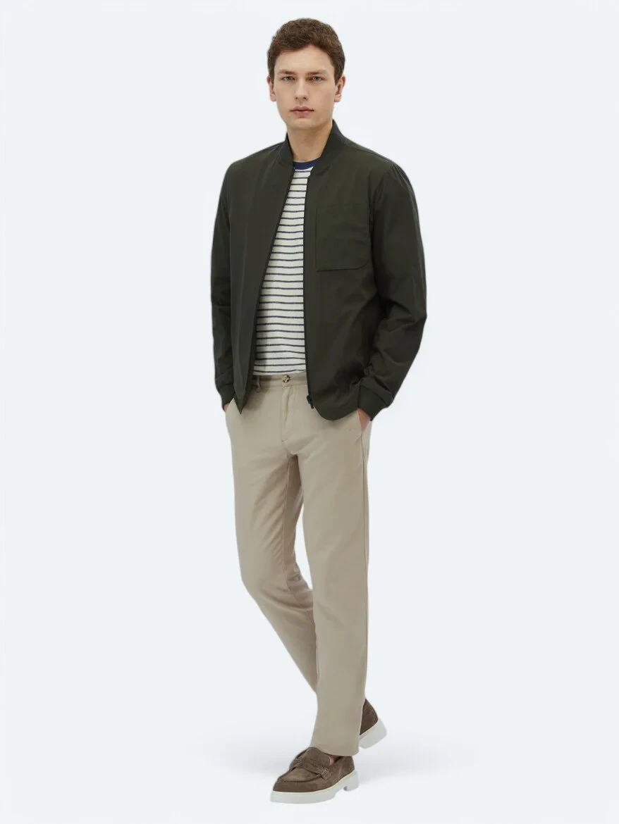 Khaki Regular Fit Blazer - 3