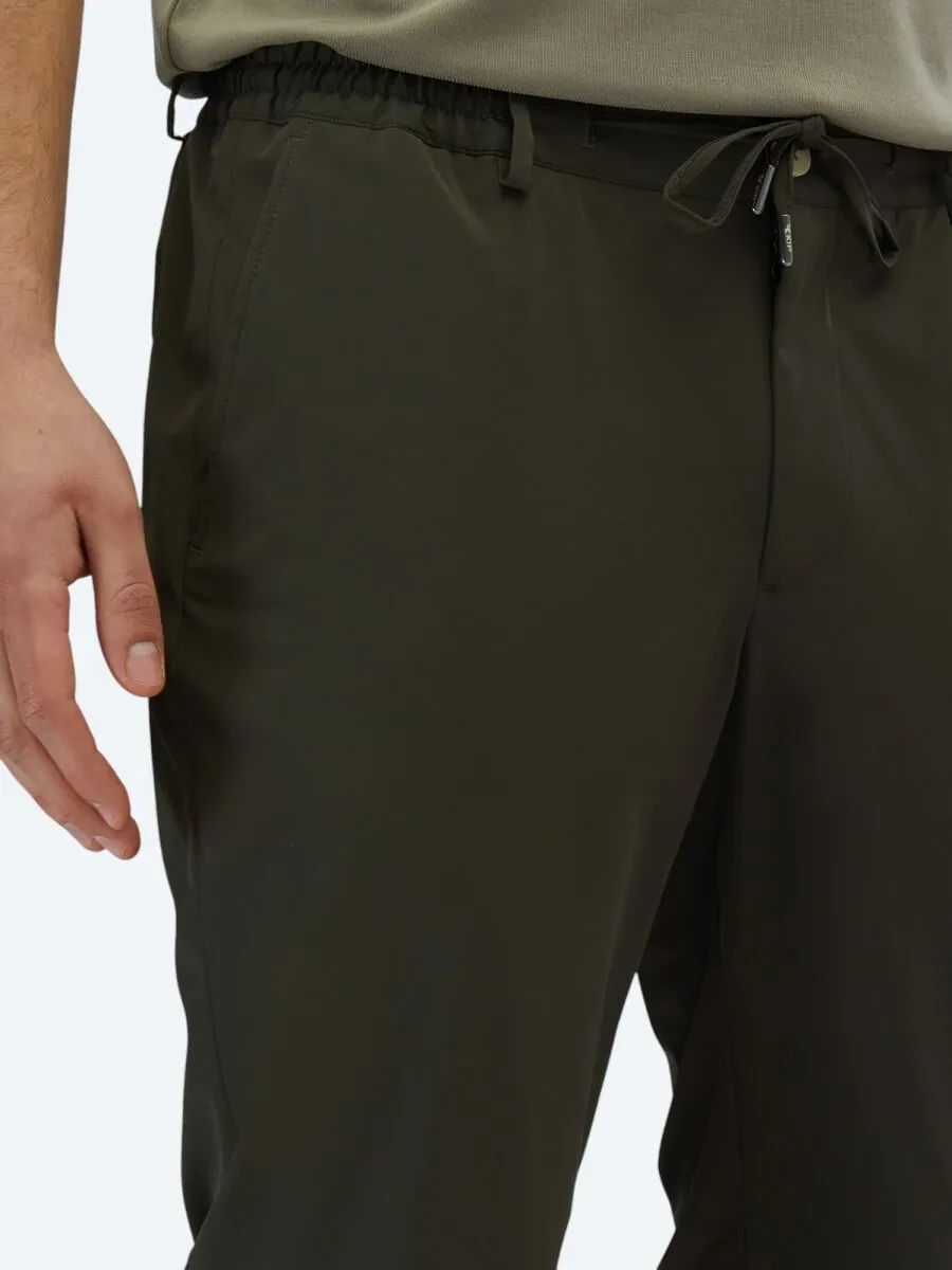 Khaki Weaving Casual Trousers - 3