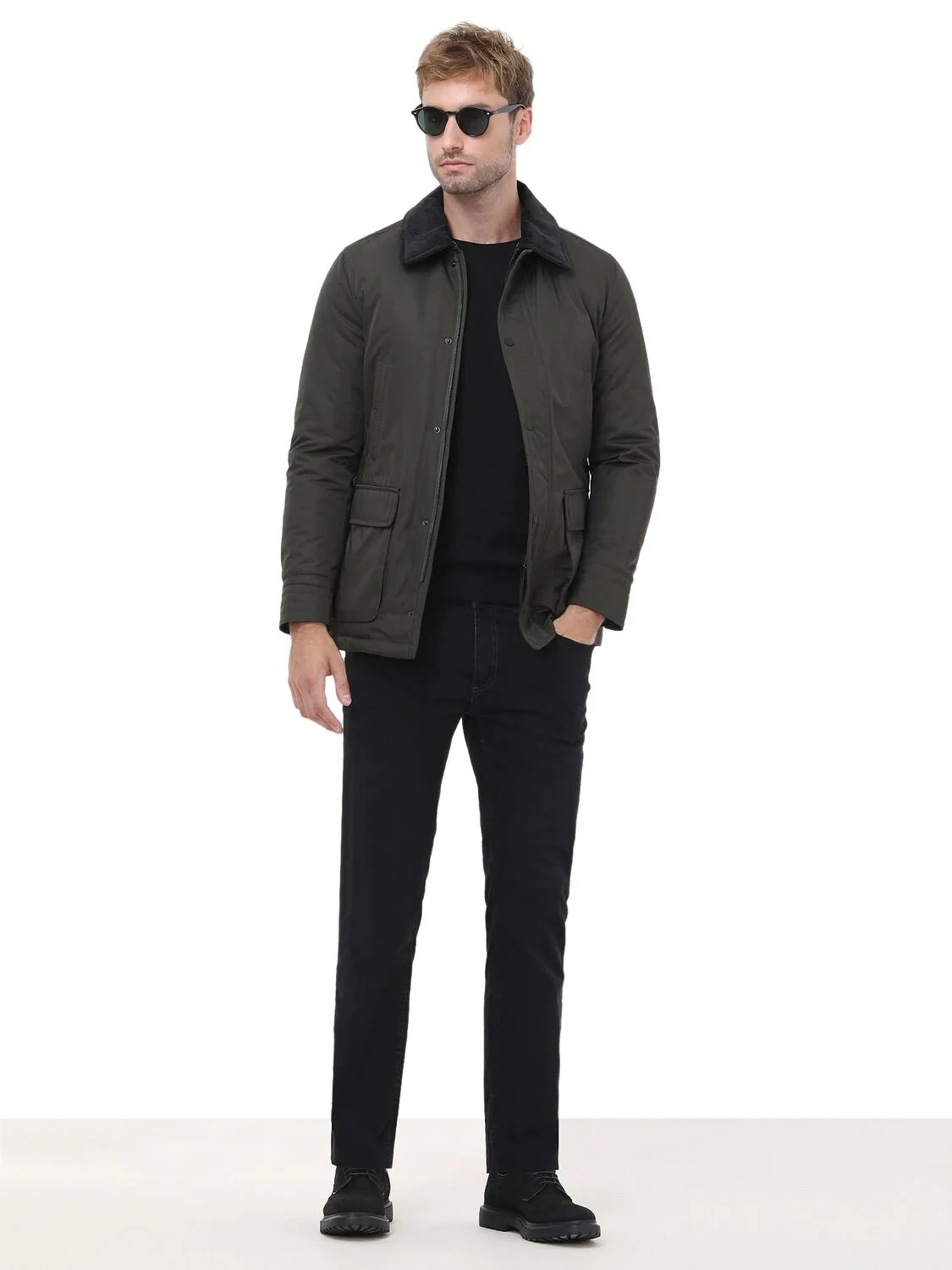 Khaki Weaving Coat - 2