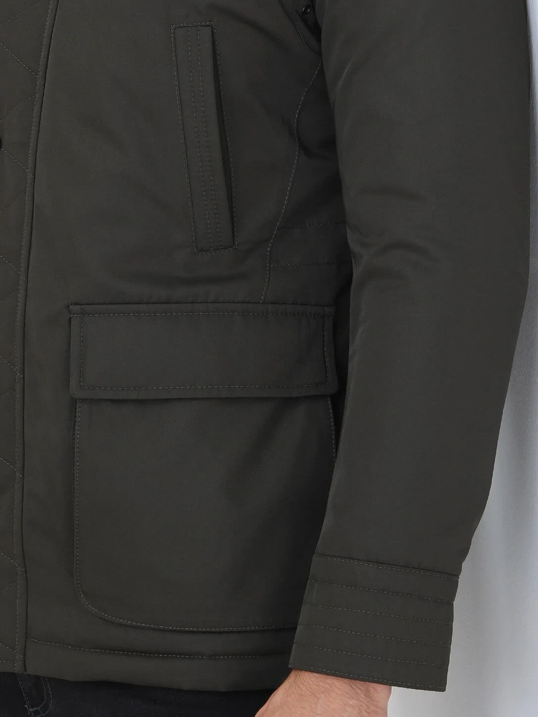 Khaki Weaving Coat - 5