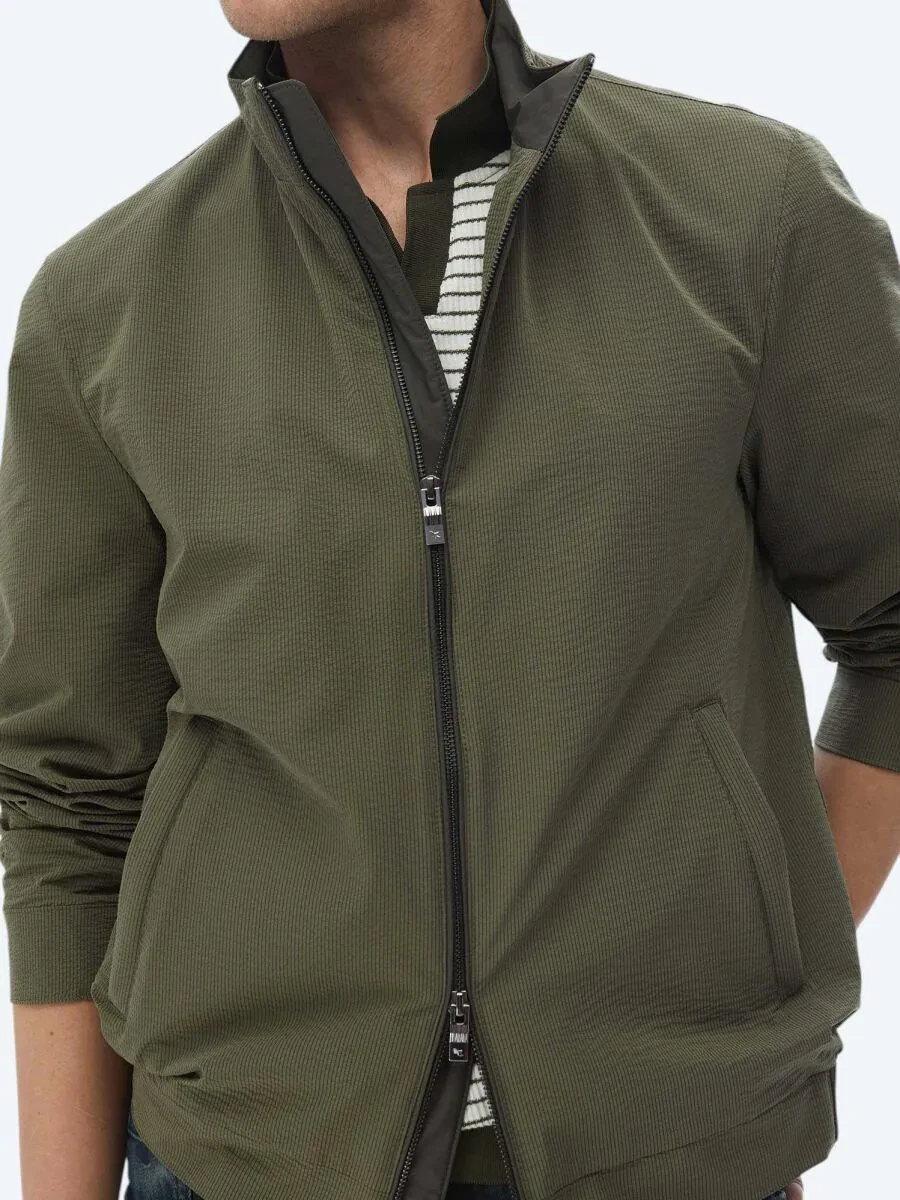 Khaki Weaving Coat - 3