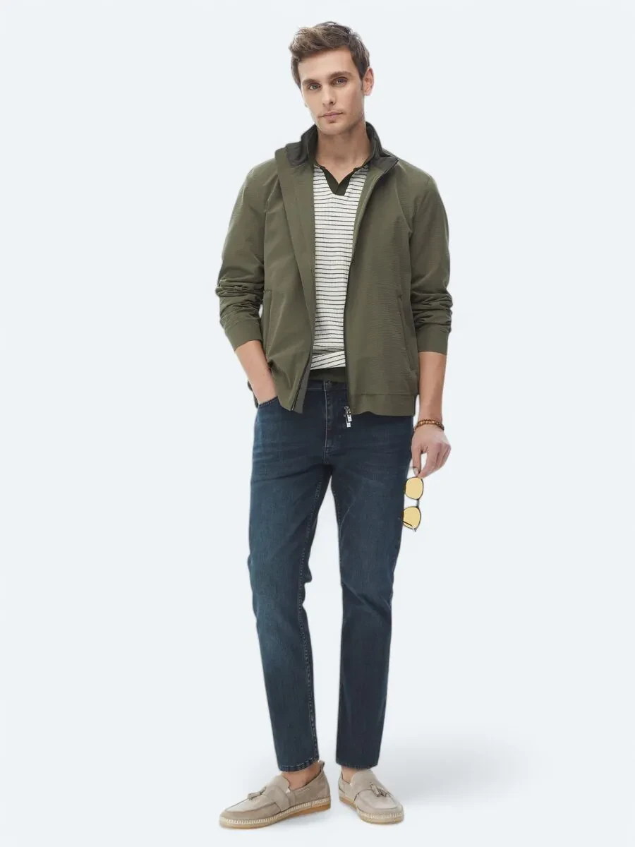 Khaki Weaving Coat - 5