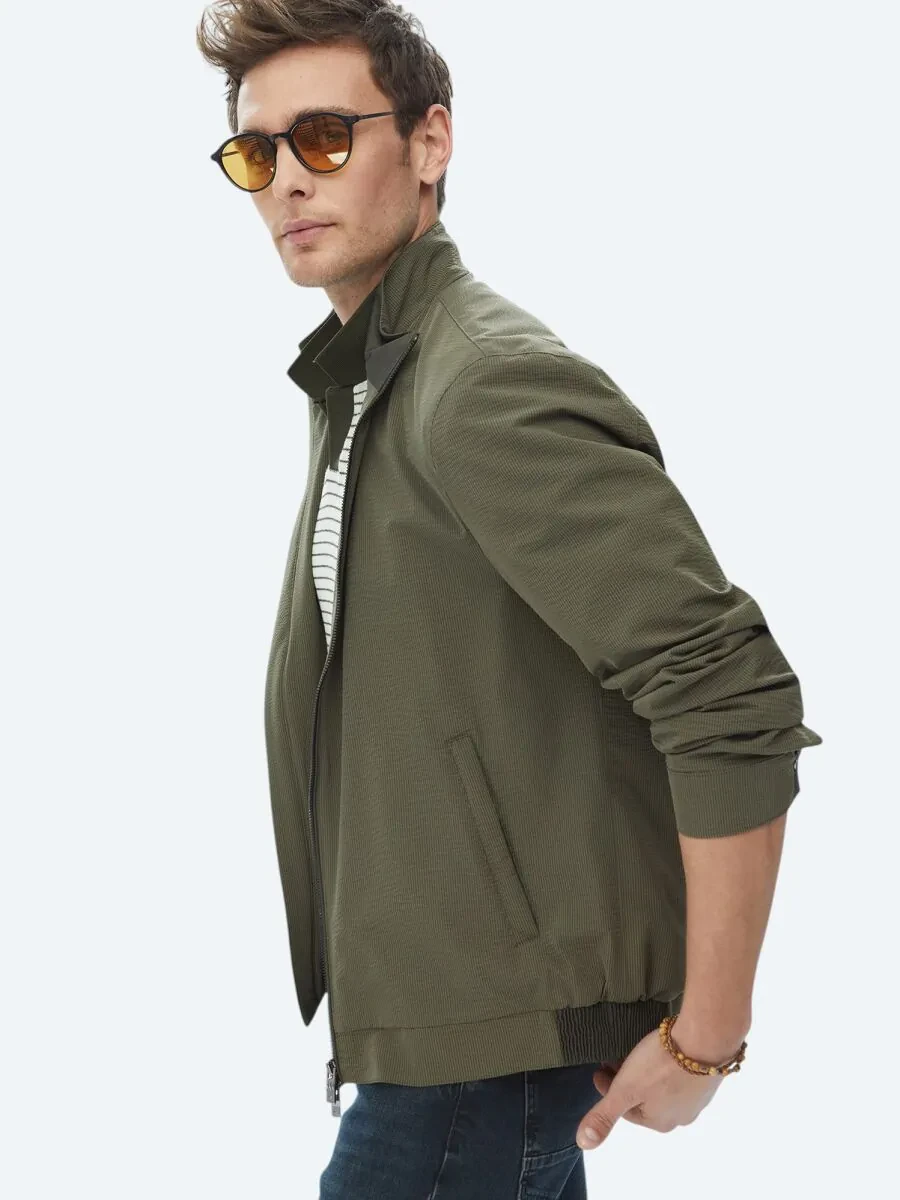 Khaki Weaving Coat - 10