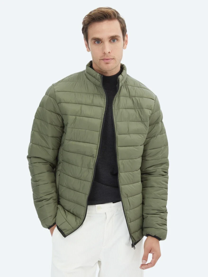Khaki Weaving Coat - 1