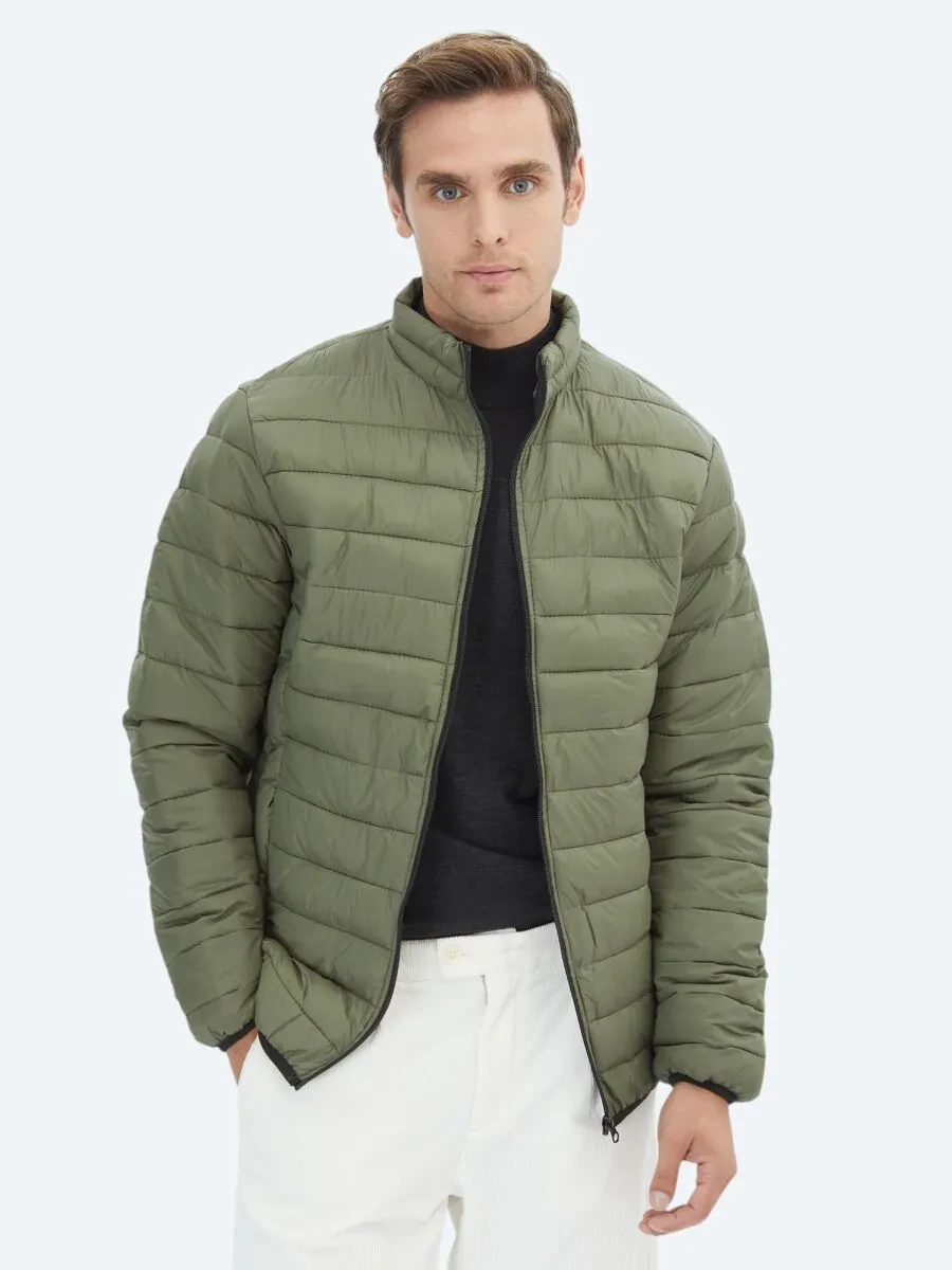Khaki Weaving Coat - 1