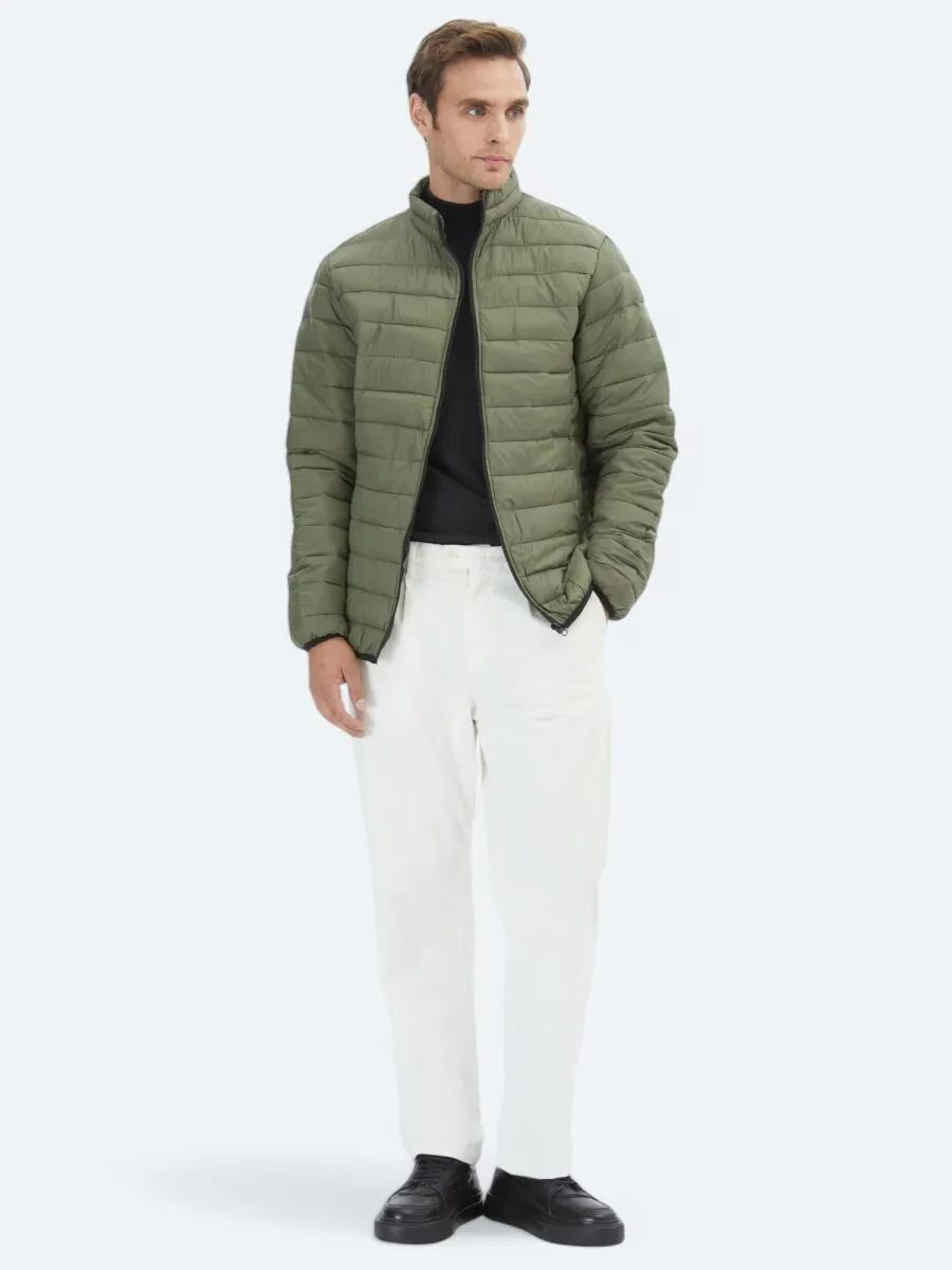 Khaki Weaving Coat - 2