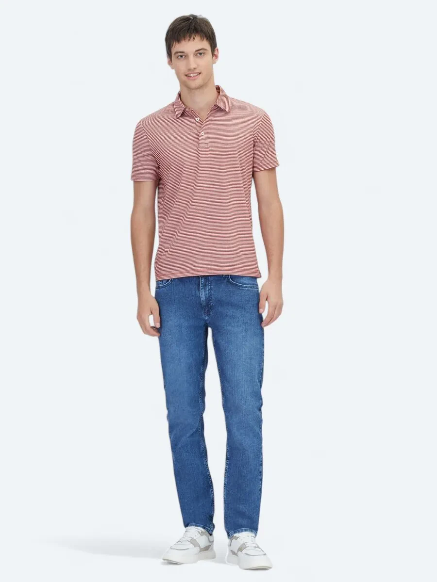 Kiremit Polo Yaka %100 Pamuk T-Shirt - 2