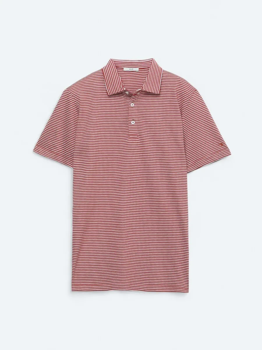 Kiremit Polo Yaka %100 Pamuk T-Shirt - 6