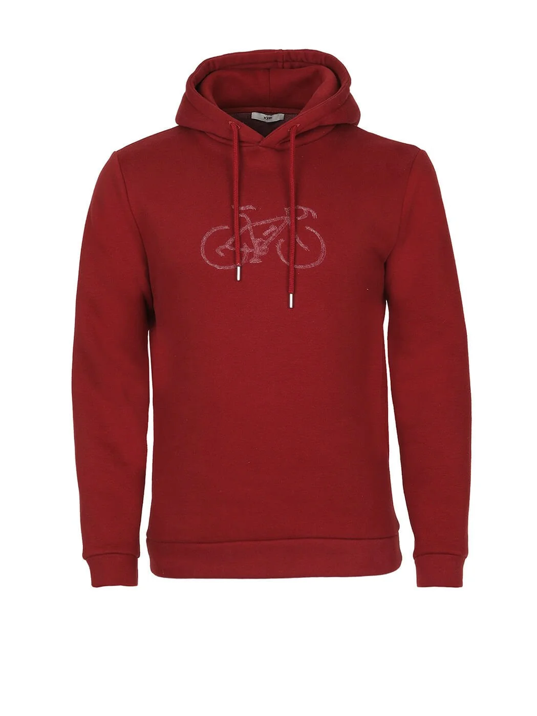 Kırmızı Kapüşonlu Baskılı Sweatshırt - 6