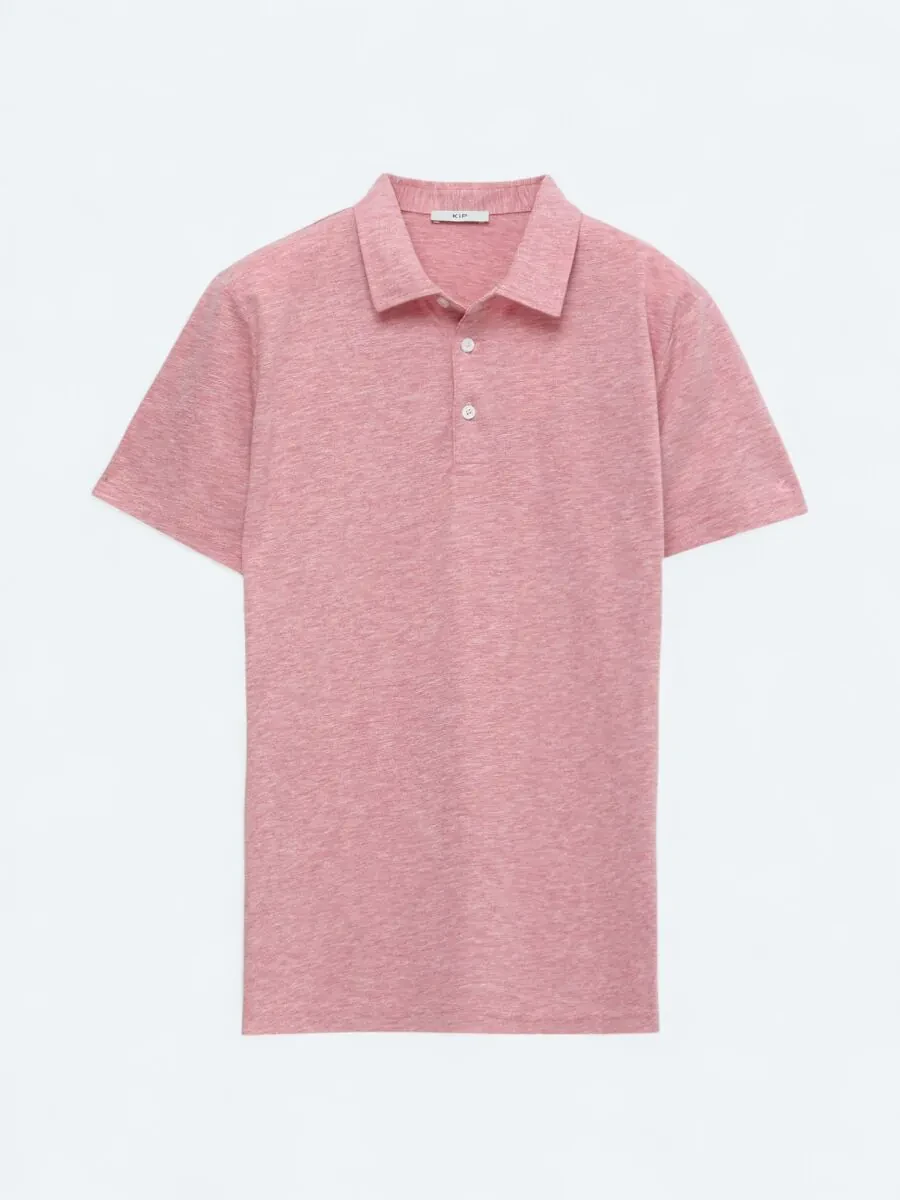 Kırmızı Polo Yaka Pamuk Karışımlı T-Shirt - 1