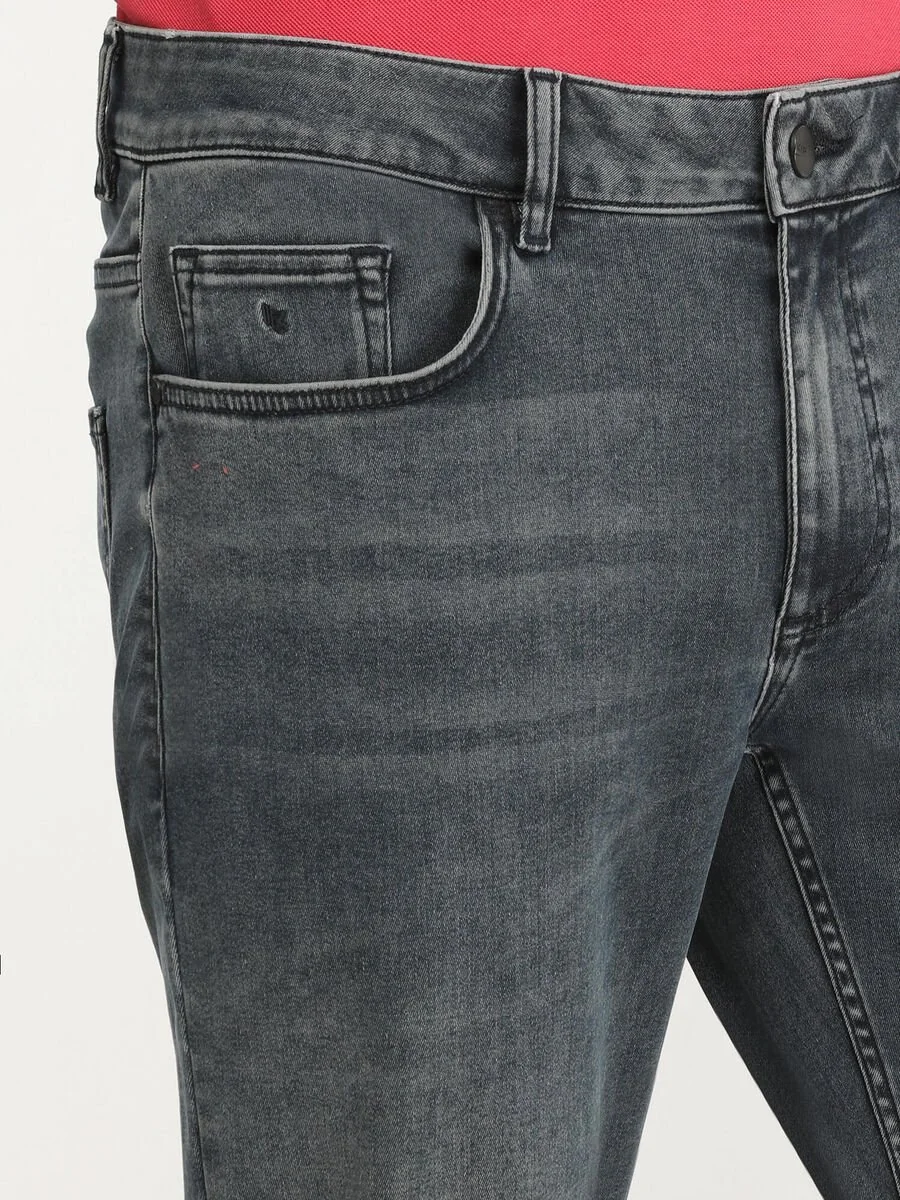 Koyu Lacivert Slim Fit Denim Pamuk Karışımlı Pantolon - 3