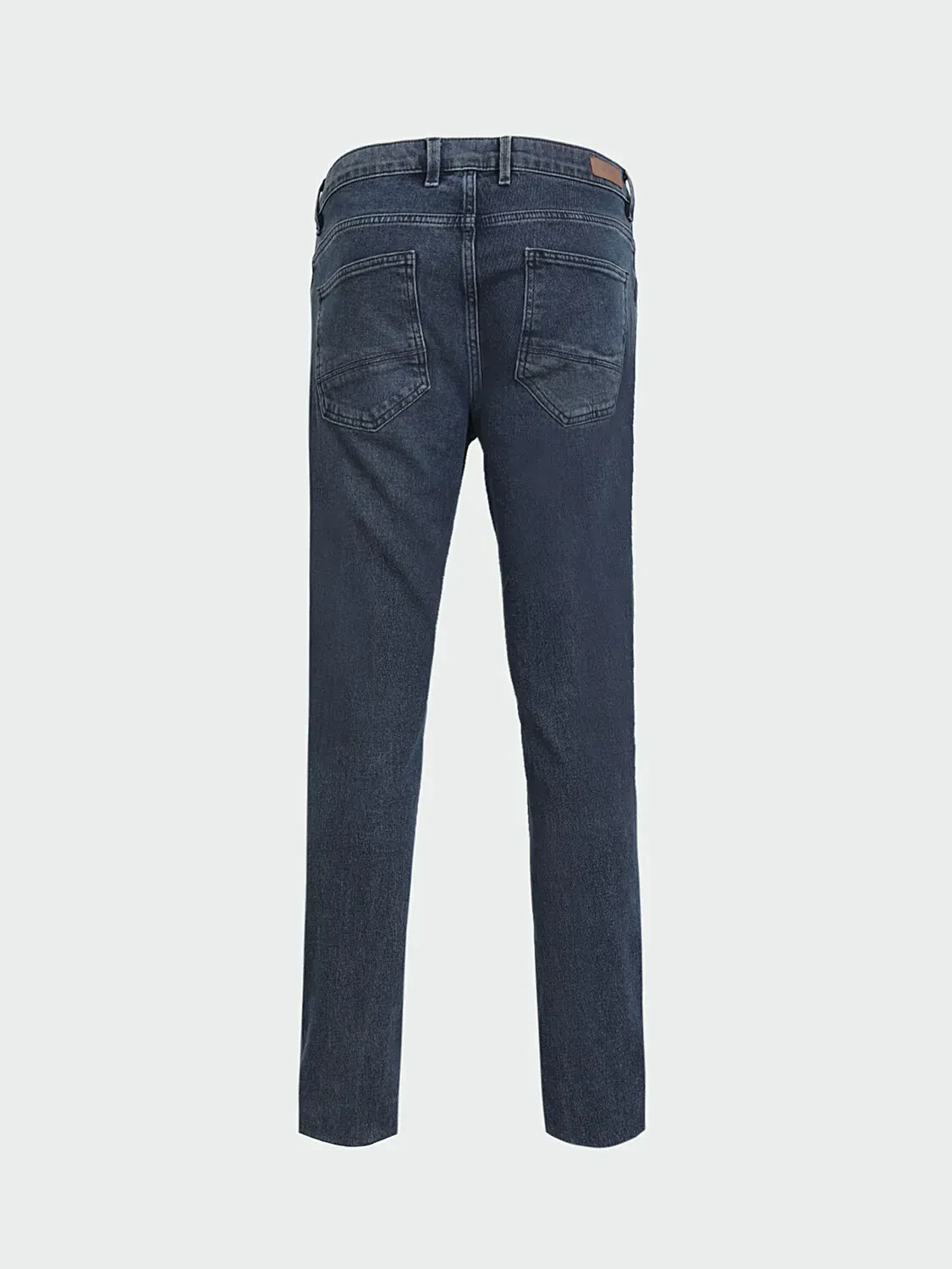 Koyu Mavi Slim Fit Denim Pamuk Karışımlı Pantolon - 6