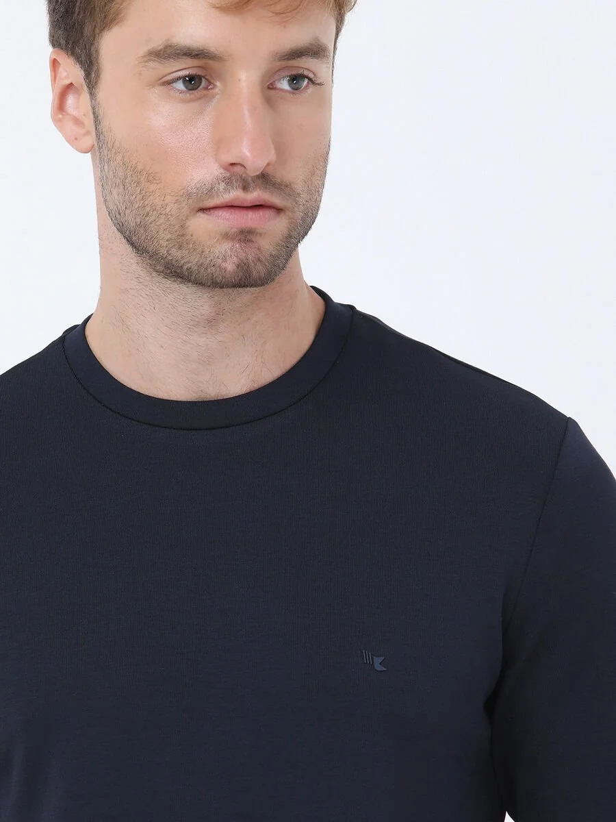 Lacivert Bisiklet Yaka Sweatshırt - 3