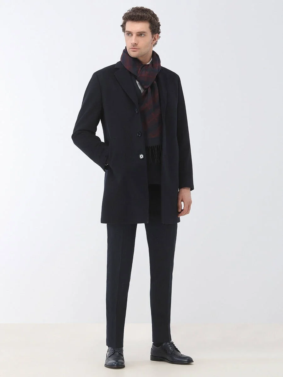 Lacivert Çizgili Slim Fit Takım Elbise - 3