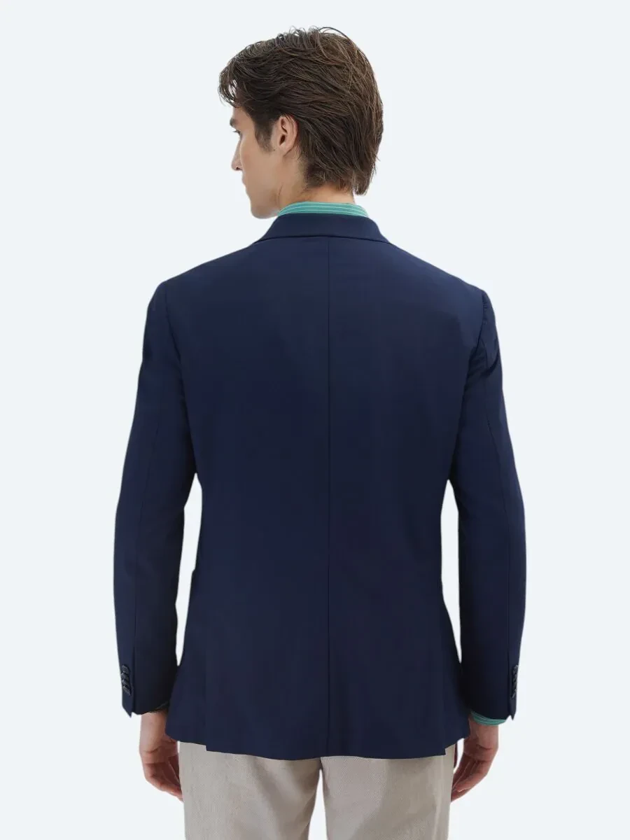 Lacivert Desenli Regular Fit Ceket - 6