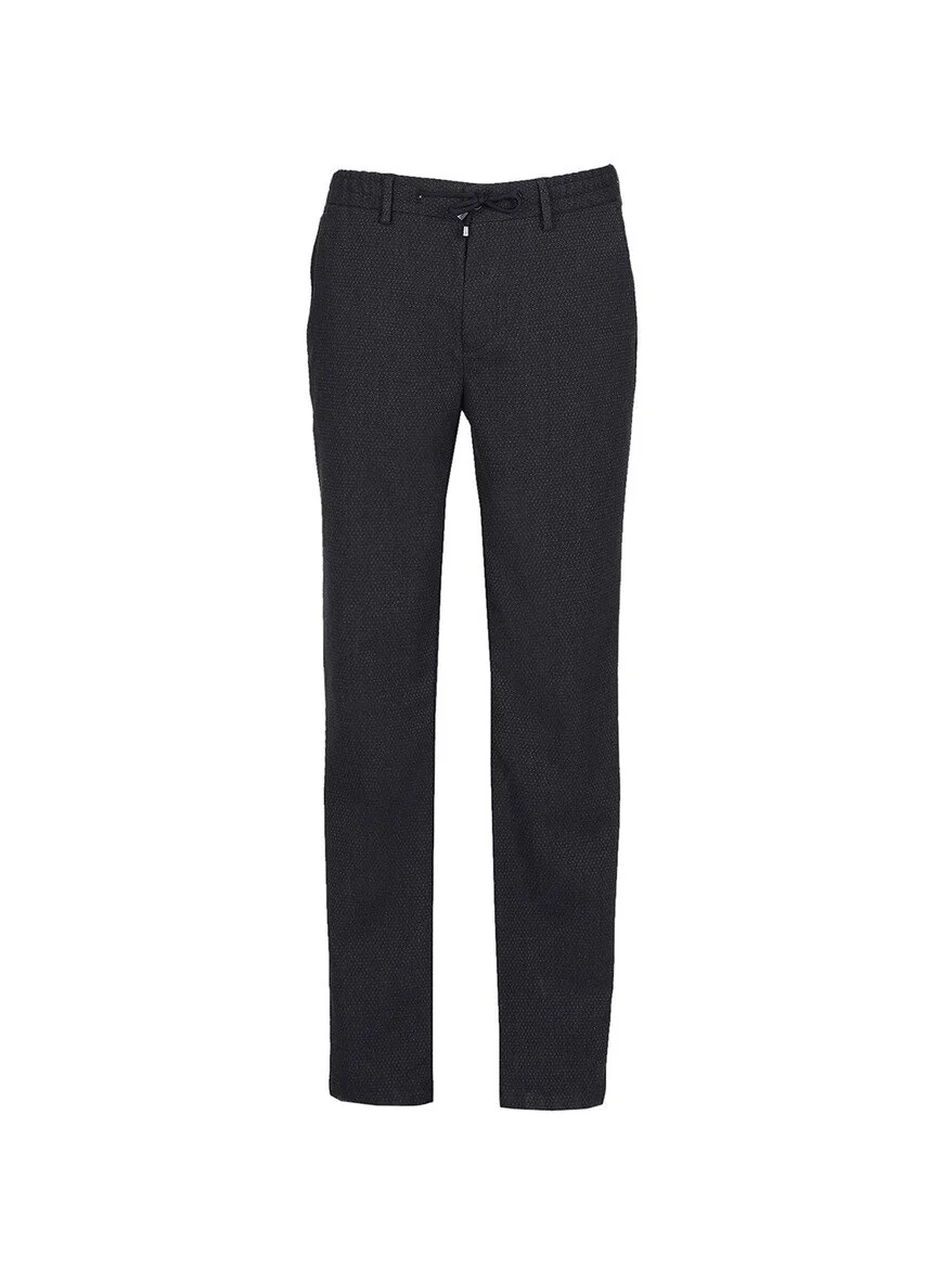 Lacivert Dokuma Jogging Fit Casual Pantolon - 5
