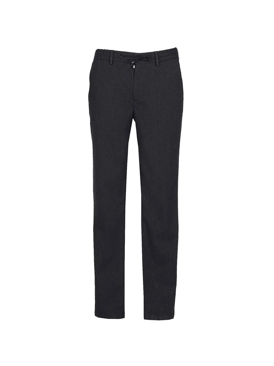 Lacivert Dokuma Jogging Fit Casual Pantolon - 5