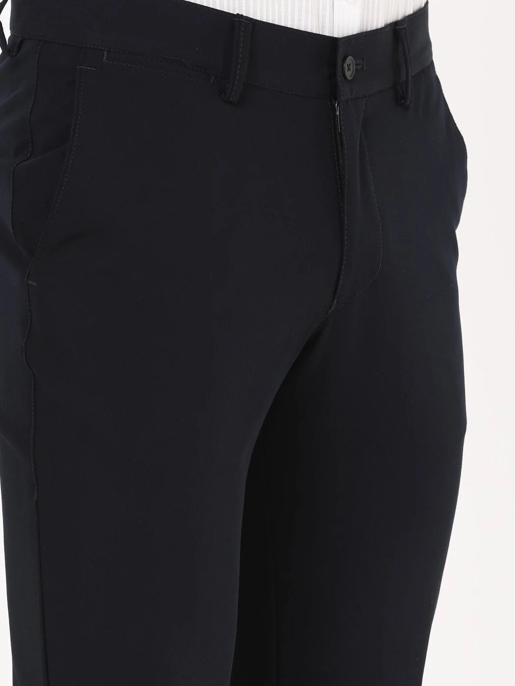 Lacivert Dokuma Slim Fit Casual Pantolon - 2
