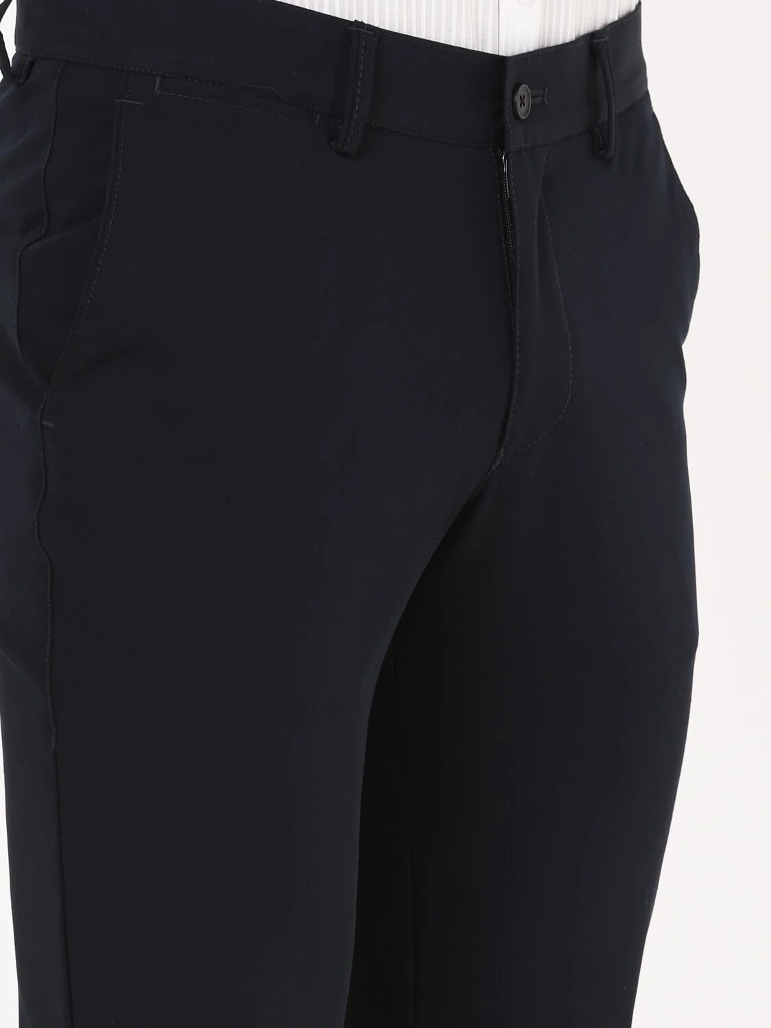 Lacivert Dokuma Slim Fit Casual Pantolon - 2