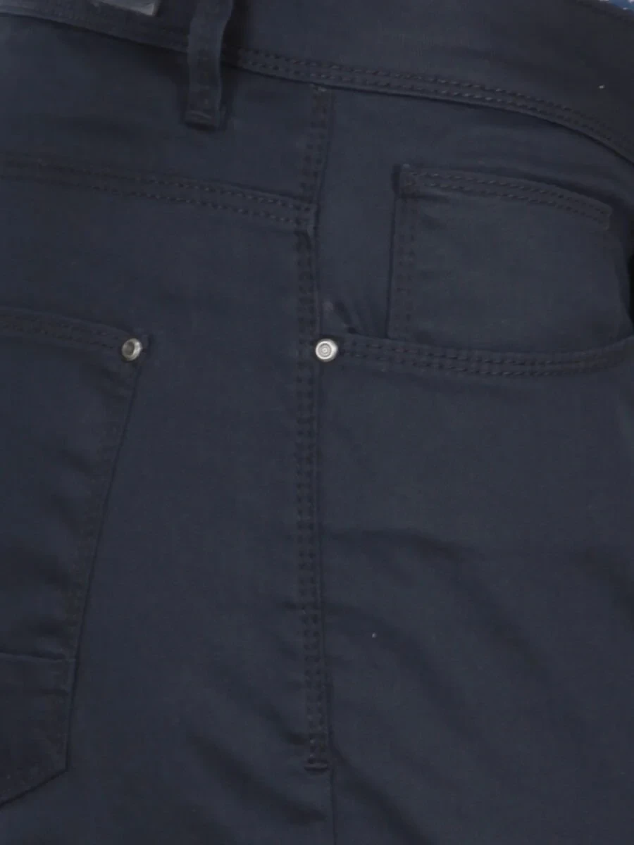 Lacivert Düz Dokuma Casual Pamuk Karışımlı Pantolon - 3