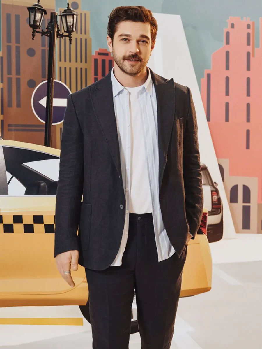 Lacivert Düz Modern Fit %100 Keten Takım Elbise - 1
