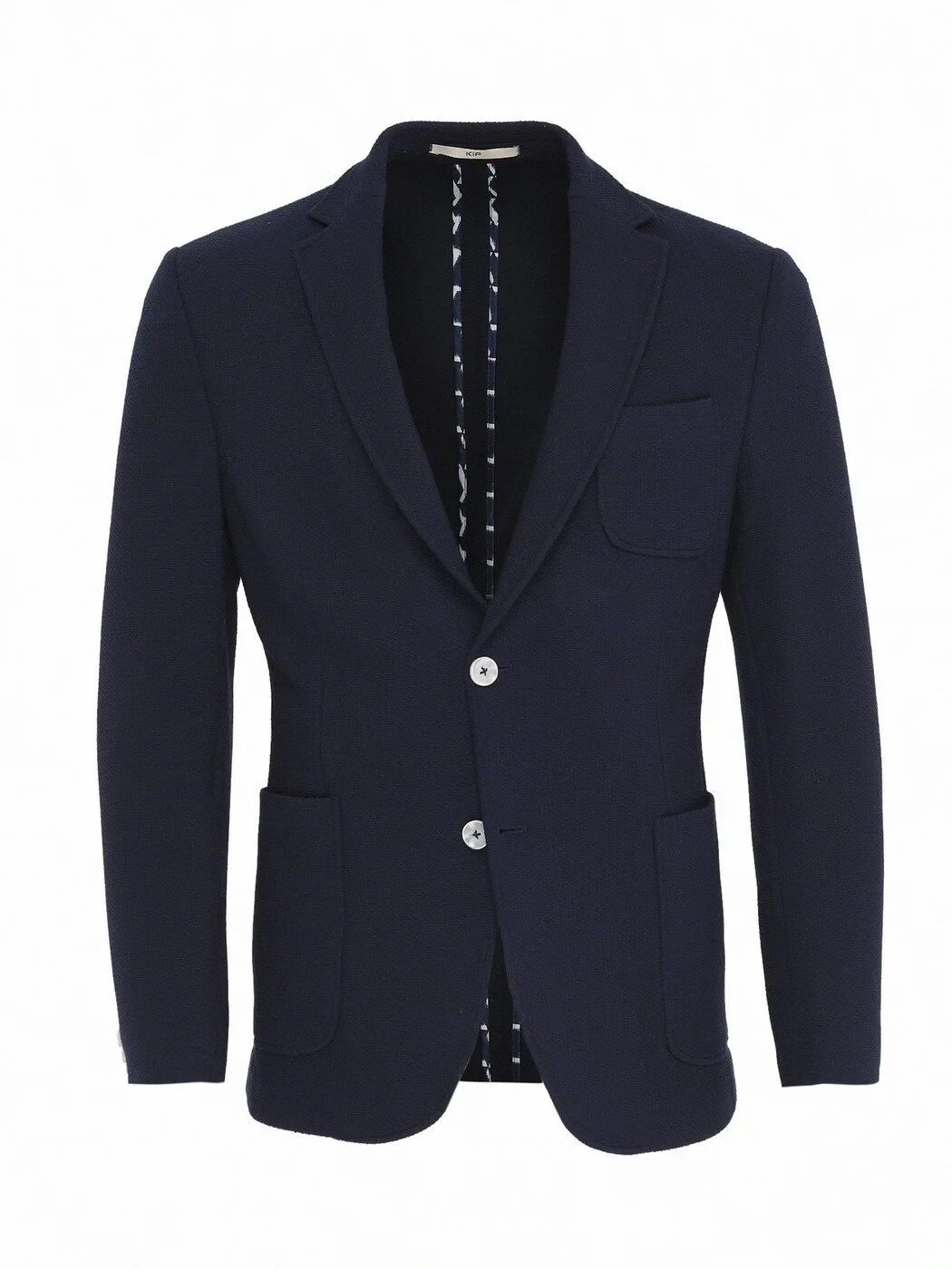 Lacivert Düz Modern Fit Örme Ceket - 1