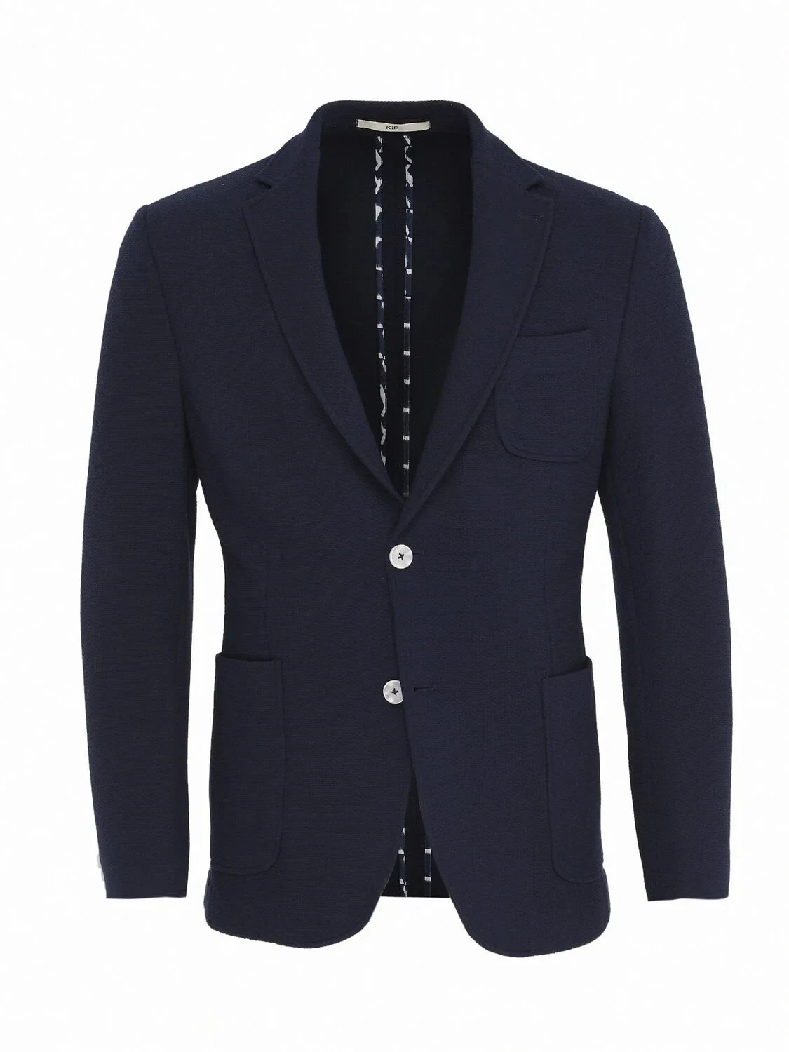 Lacivert Düz Modern Fit Örme Ceket - 1