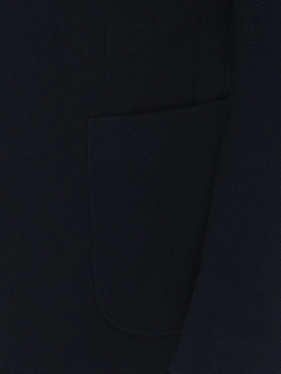 Lacivert Düz Modern Fit Örme Ceket - 3