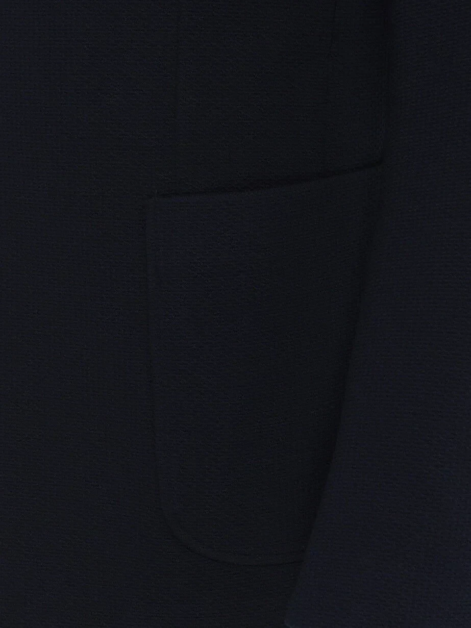 Lacivert Düz Modern Fit Örme Ceket - 3