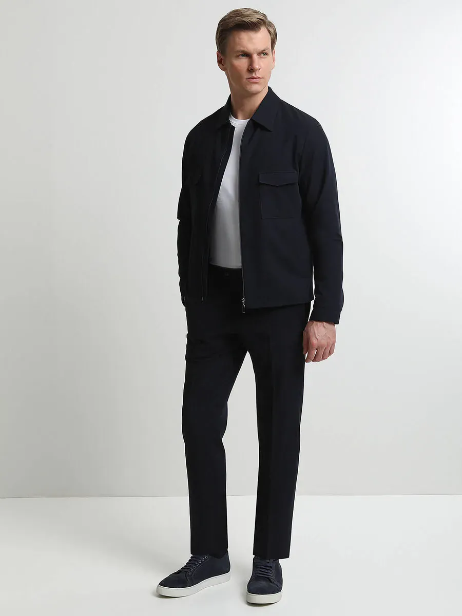 Lacivert Düz Modern Fit Takım Elbise - 1