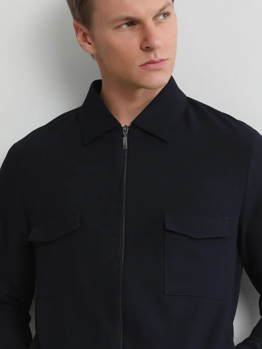 Lacivert Düz Modern Fit Takım Elbise - 2
