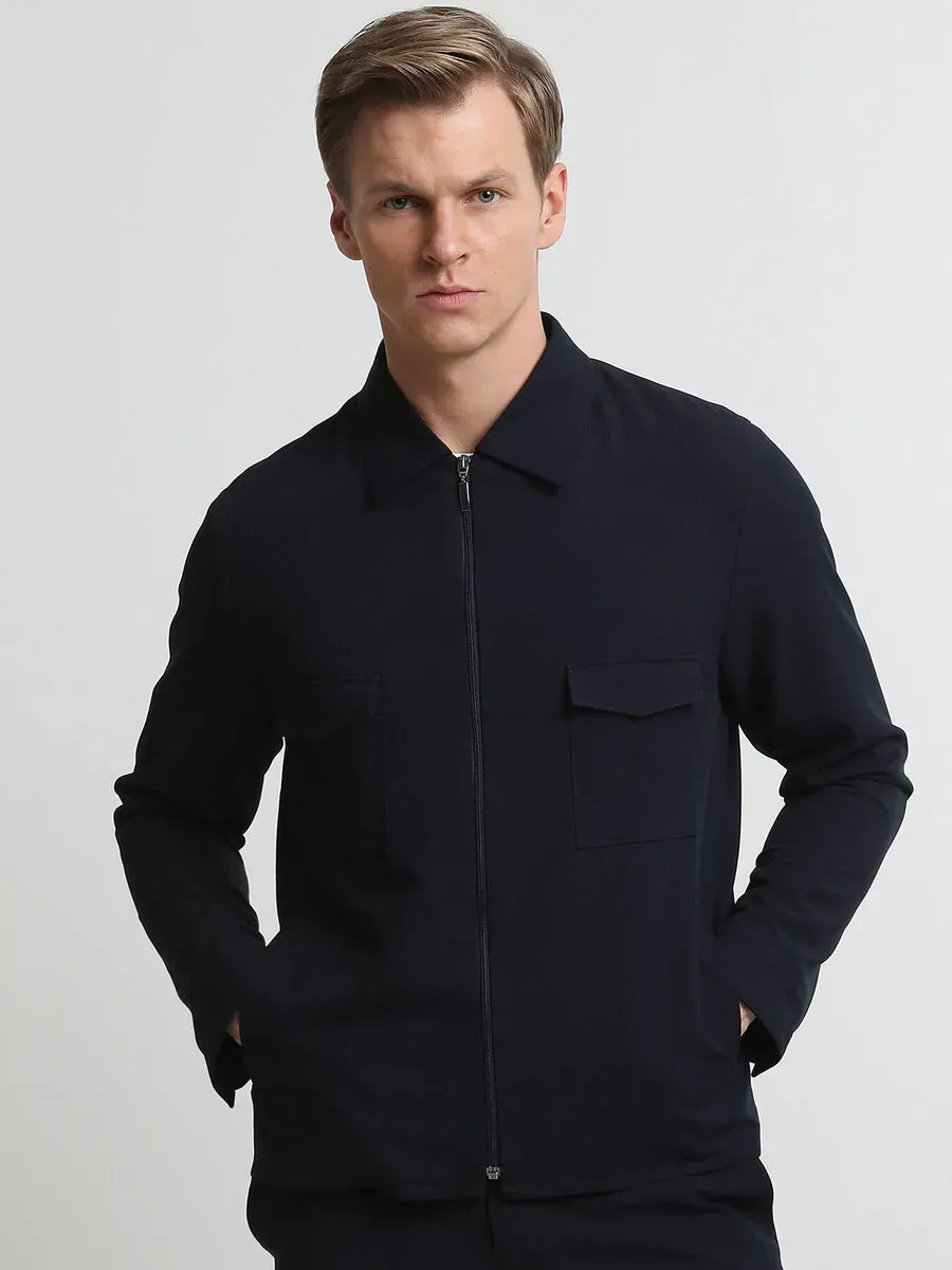 Lacivert Düz Modern Fit Takım Elbise - 3
