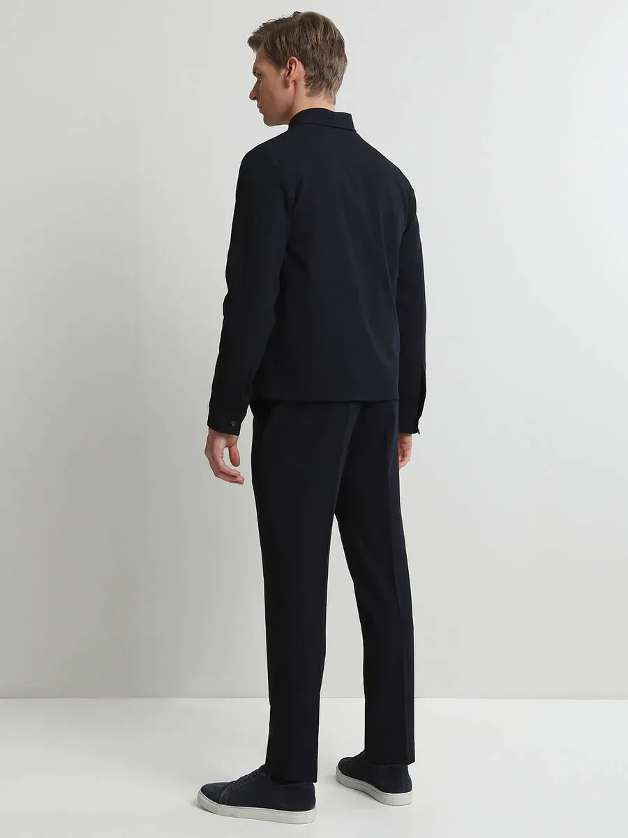 Lacivert Düz Modern Fit Takım Elbise - 4