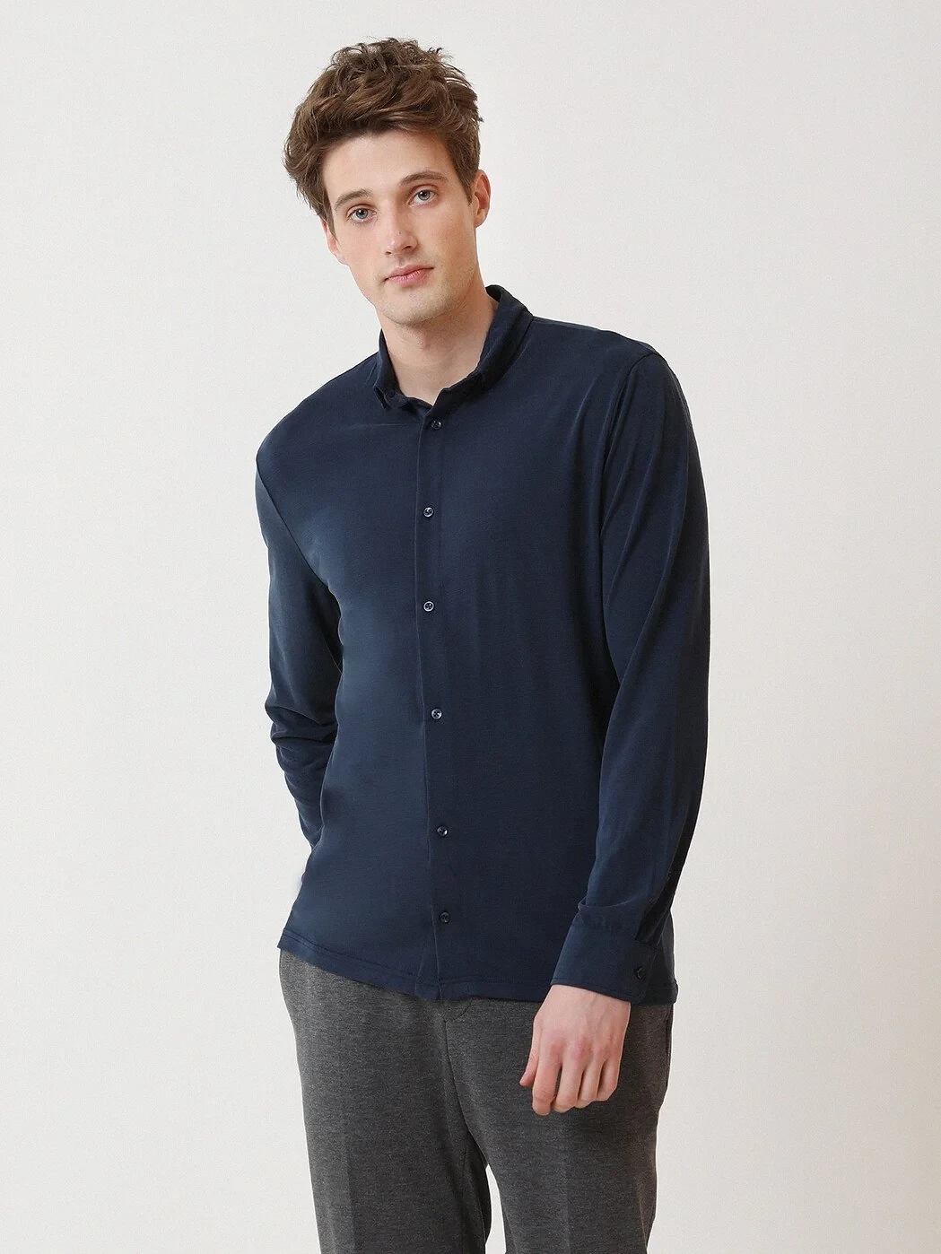 Lacivert Regular Fit Casual Gömlek - 3