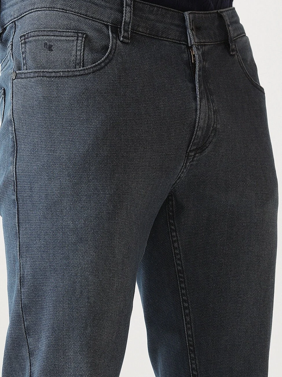 Lacivert Slim Fit Denim Pamuk Karışımlı Pantolon - 3