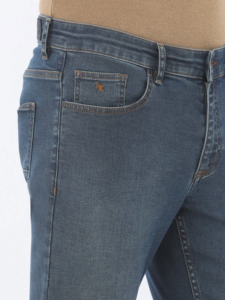 Lacivert Slim Fit Denim Pamuk Karışımlı Pantolon - 3
