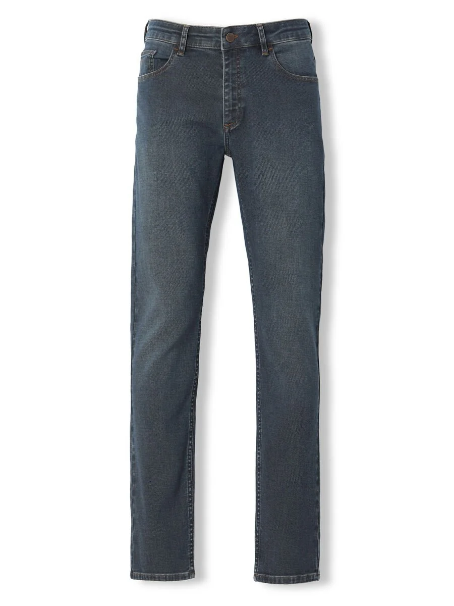 Lacivert Slim Fit Denim Pamuk Karışımlı Pantolon - 5