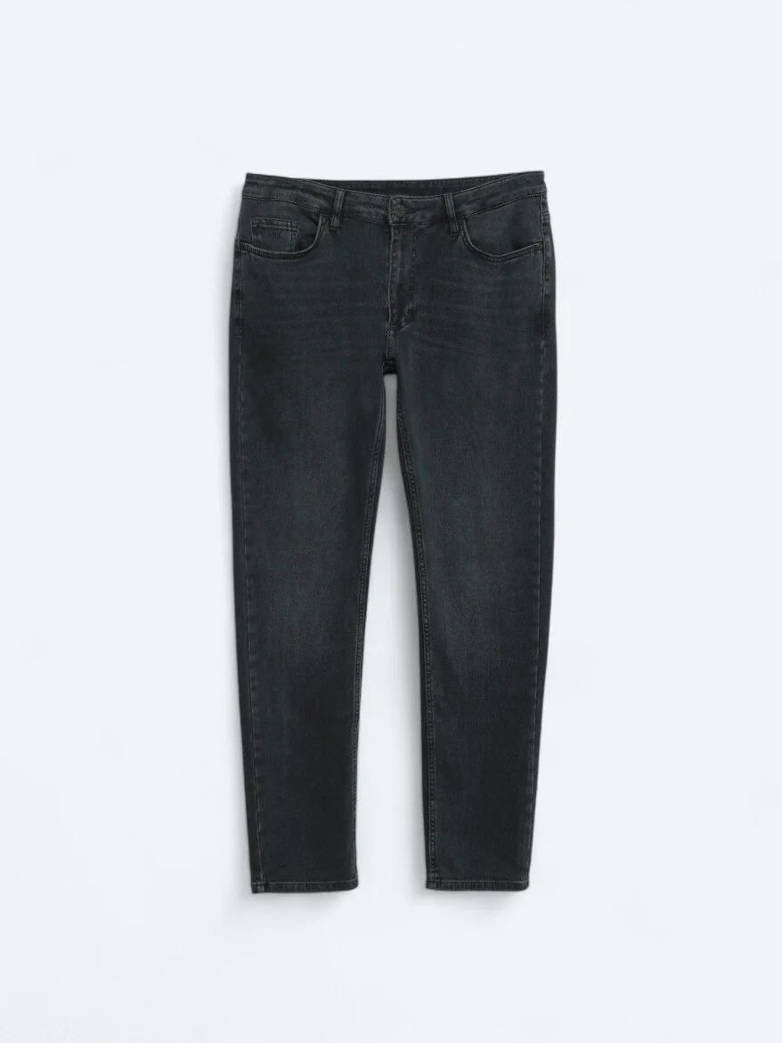 Lacivert Slim Fit Denim Pamuk Karışımlı Pantolon - 6