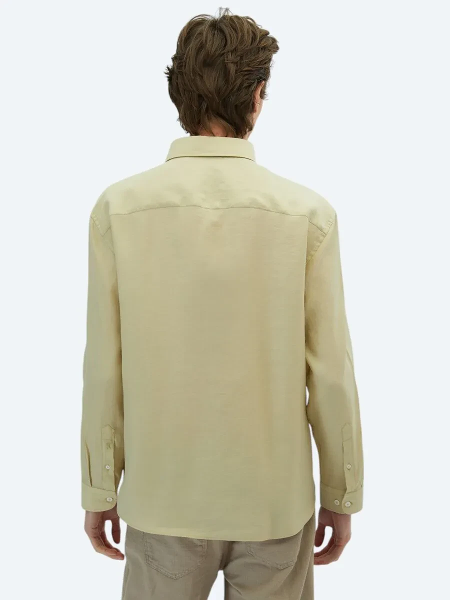 Lemon Mold Plain Oversize Fit Weaving Casual Shirt - 4