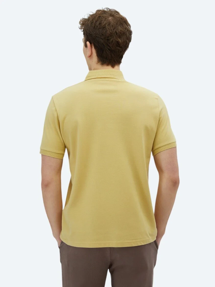 Lemon Mold Plain Polo Neck 100% Cotton T-Shirt - 5