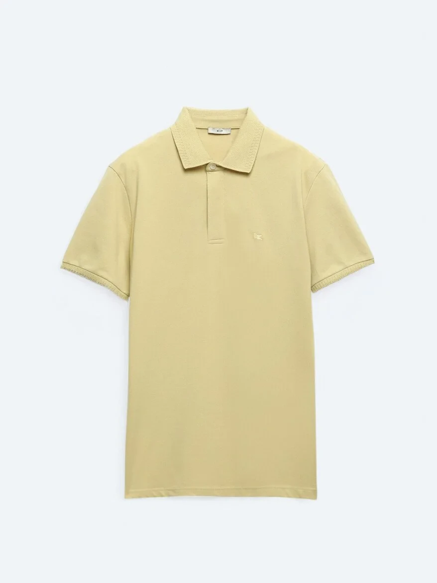 Lemon Mold Plain Polo Neck 100% Cotton T-Shirt - 6