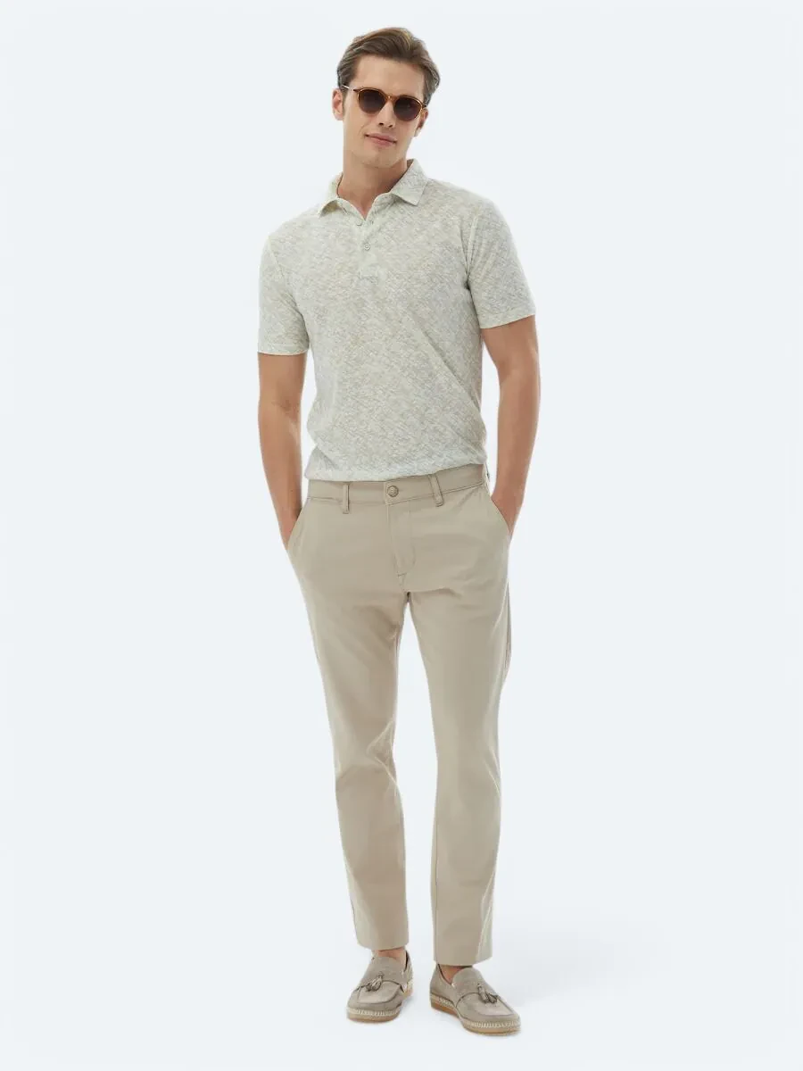 Lemon Mold Printed Polo Neck Cotton Blended T-Shirt - 2